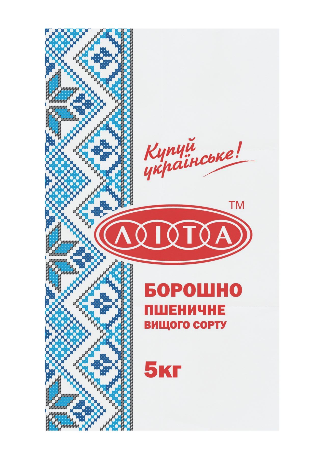 Борошно пшеничне ЛІТА вищий сорт 5 кг